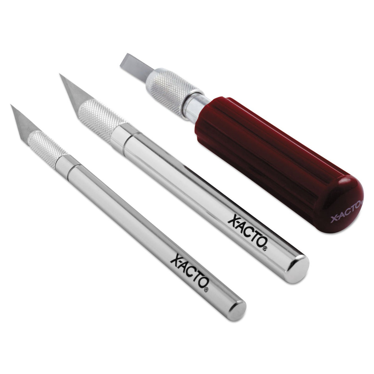 X-Acto easy blade-change system for quick swaps