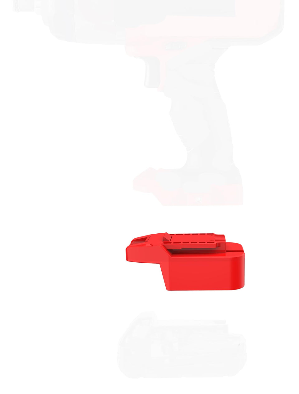X-Adapter Bauer 20V MAX compatibility adapter connected to a tool for extended runtime