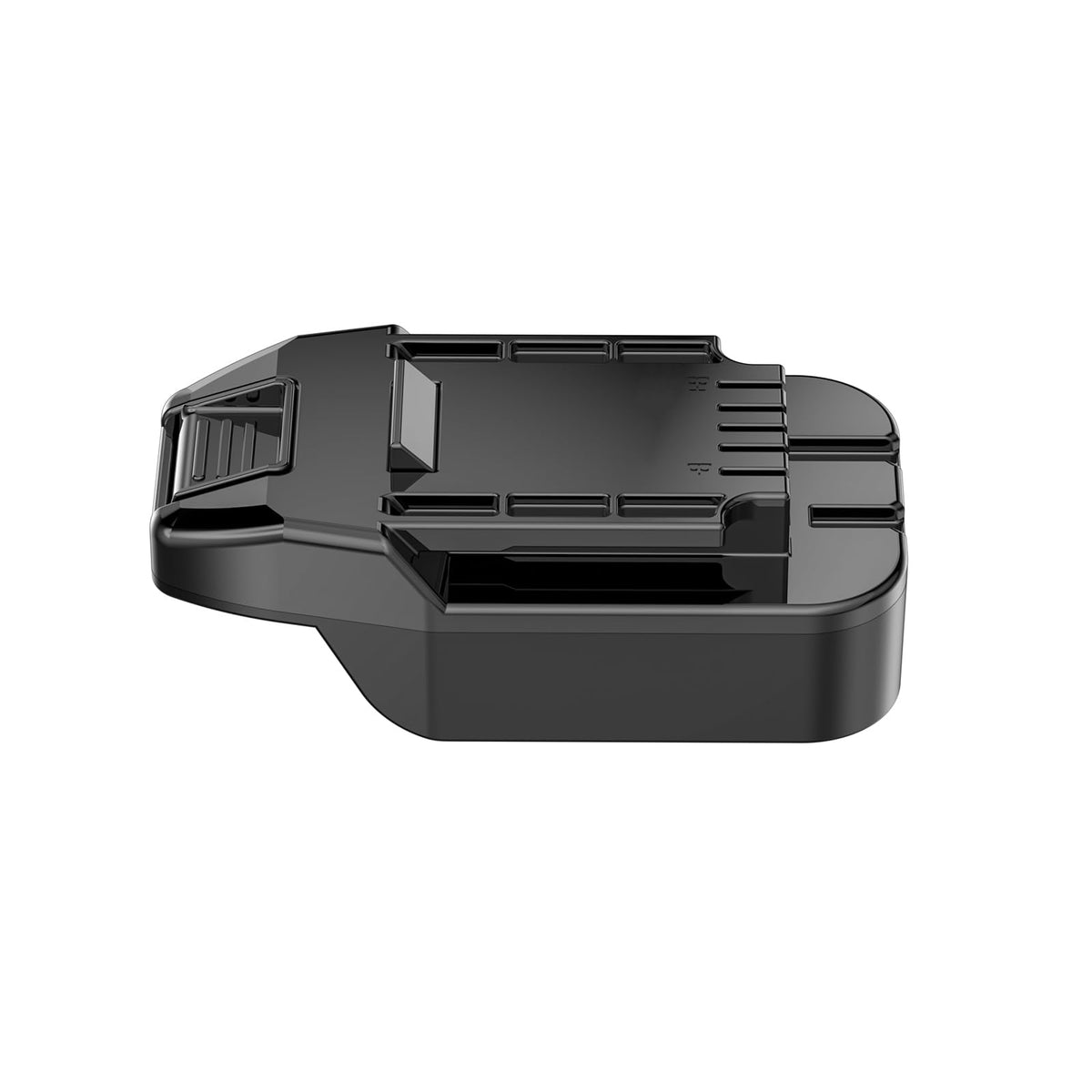 Easy 2-in-1 installation with secure DeWalt battery insertion by X-Adapter.