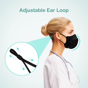 Lightweight, foldable KN95 mask for easy transport.