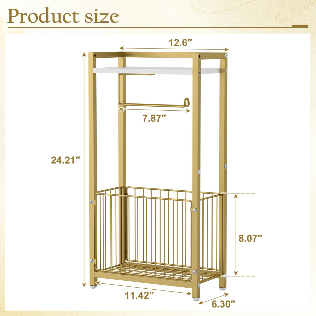 X-cosrack bathroom organizer for tissues and more with multiple storage zones for essentials.