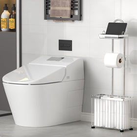 X-cosrack bottom storage basket keeps magazines within reach.