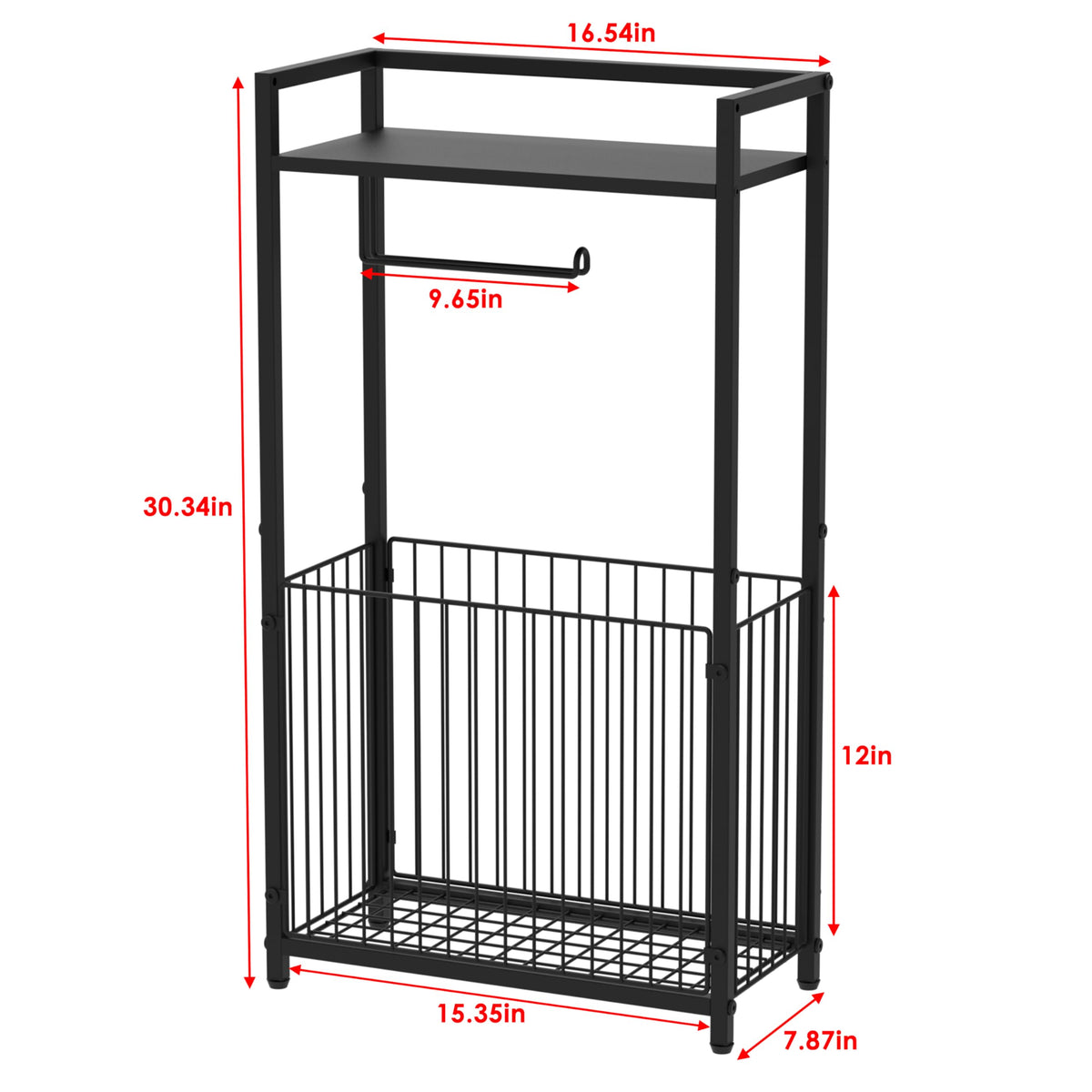 X-cosrack freestanding toilet paper holder bottom basket for magazines