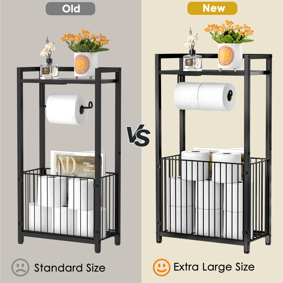 X-cosrack sturdy metal frame supports daily bathroom use