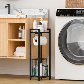 X-cosrack multi-roll storage demonstrates three-roll capacity for fewer refills