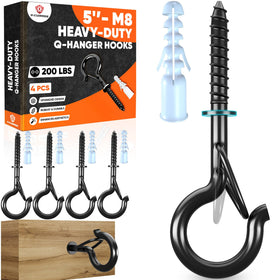 X-CUIRASS Q-Hanger hook 5-inch wall mount for sturdy indoor or outdoor hanging.
