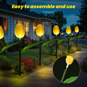 X-GiftKey tulip solar lights as a thoughtful mom gift for garden lovers