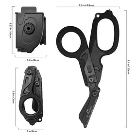 X.I. Products trauma shears with strap cutter for belt carry and rapid cutting