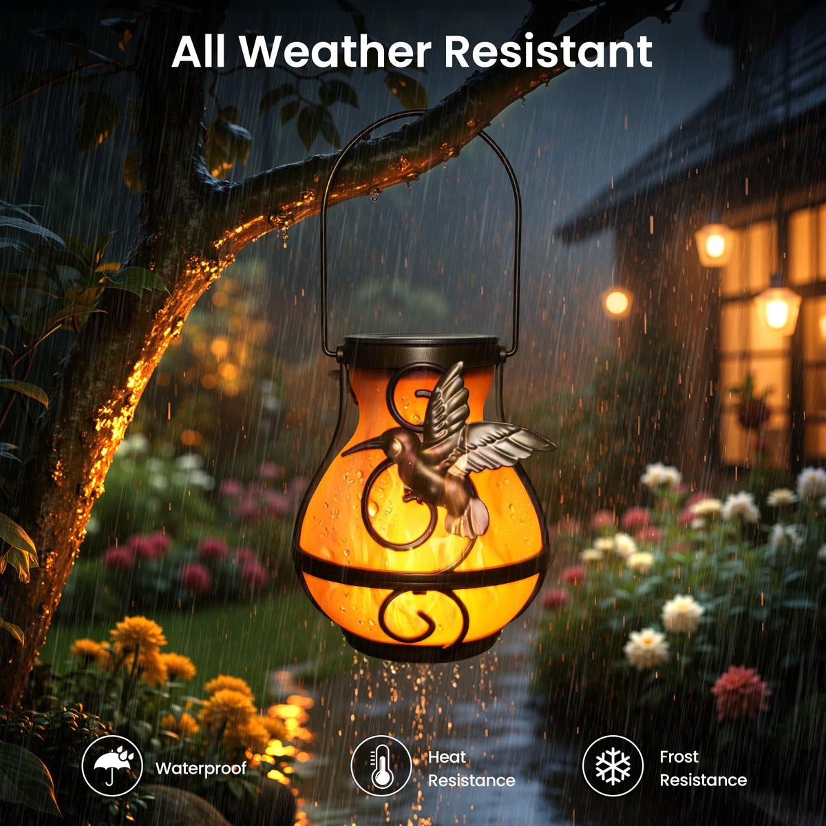 X-PREK IP65 waterproof lantern withstands rain and snow outdoors.