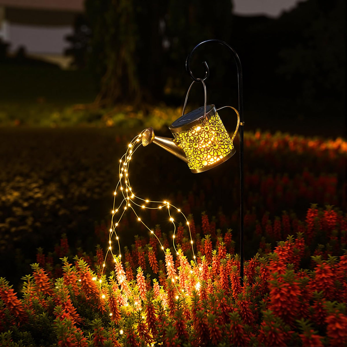 X-PREK solar watering can lights with kettle design for a cozy garden glow