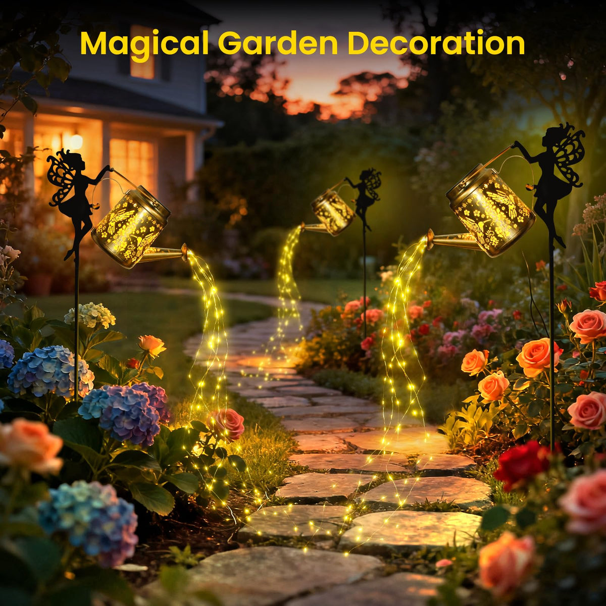 X-PREK waterproof solar garden light powers through rain for night illumination