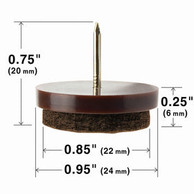 X-Protector 0-95-inch brown chair leg pad ready for installation