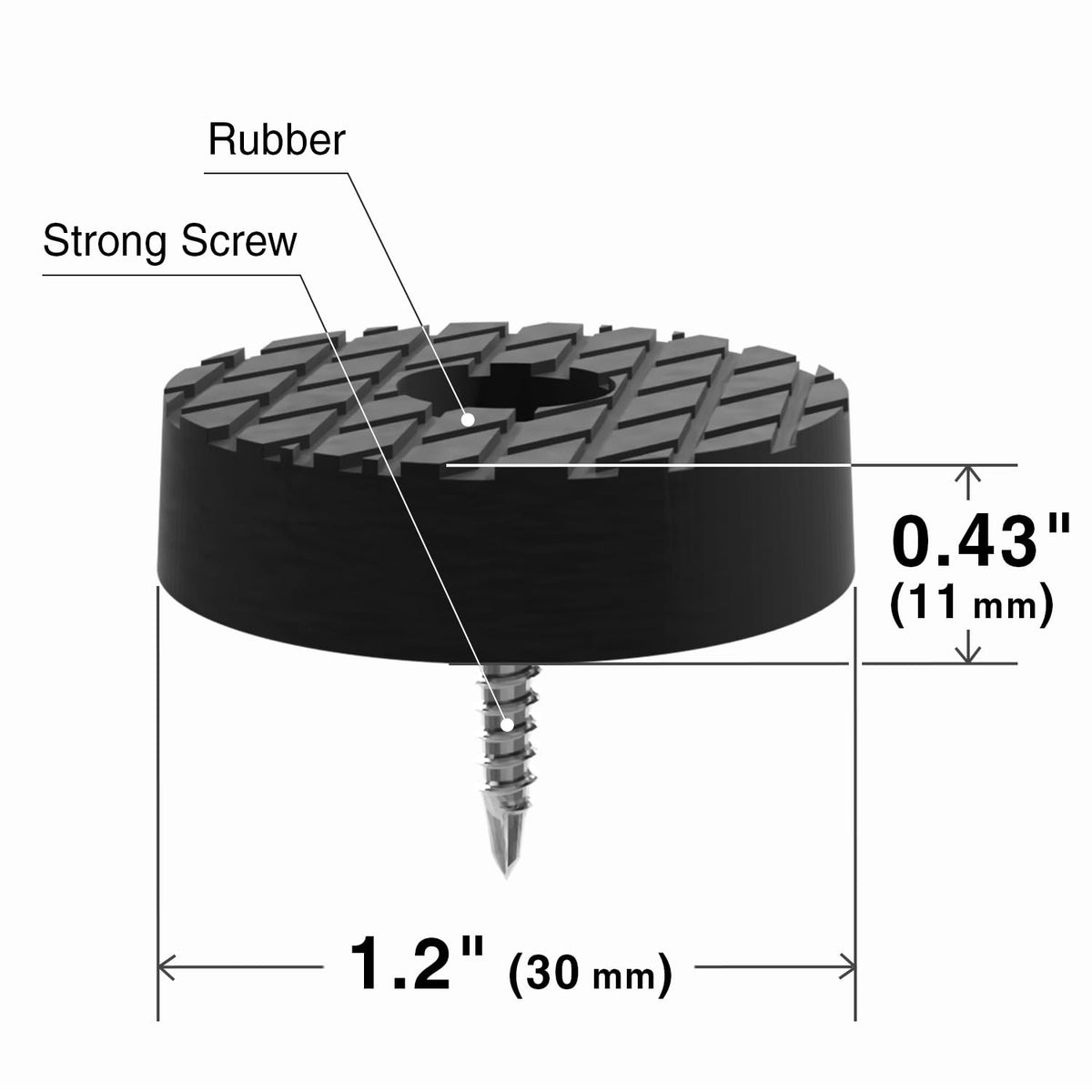 X-Protector chair leg protectors in rubber reduce movement on hard surfaces.