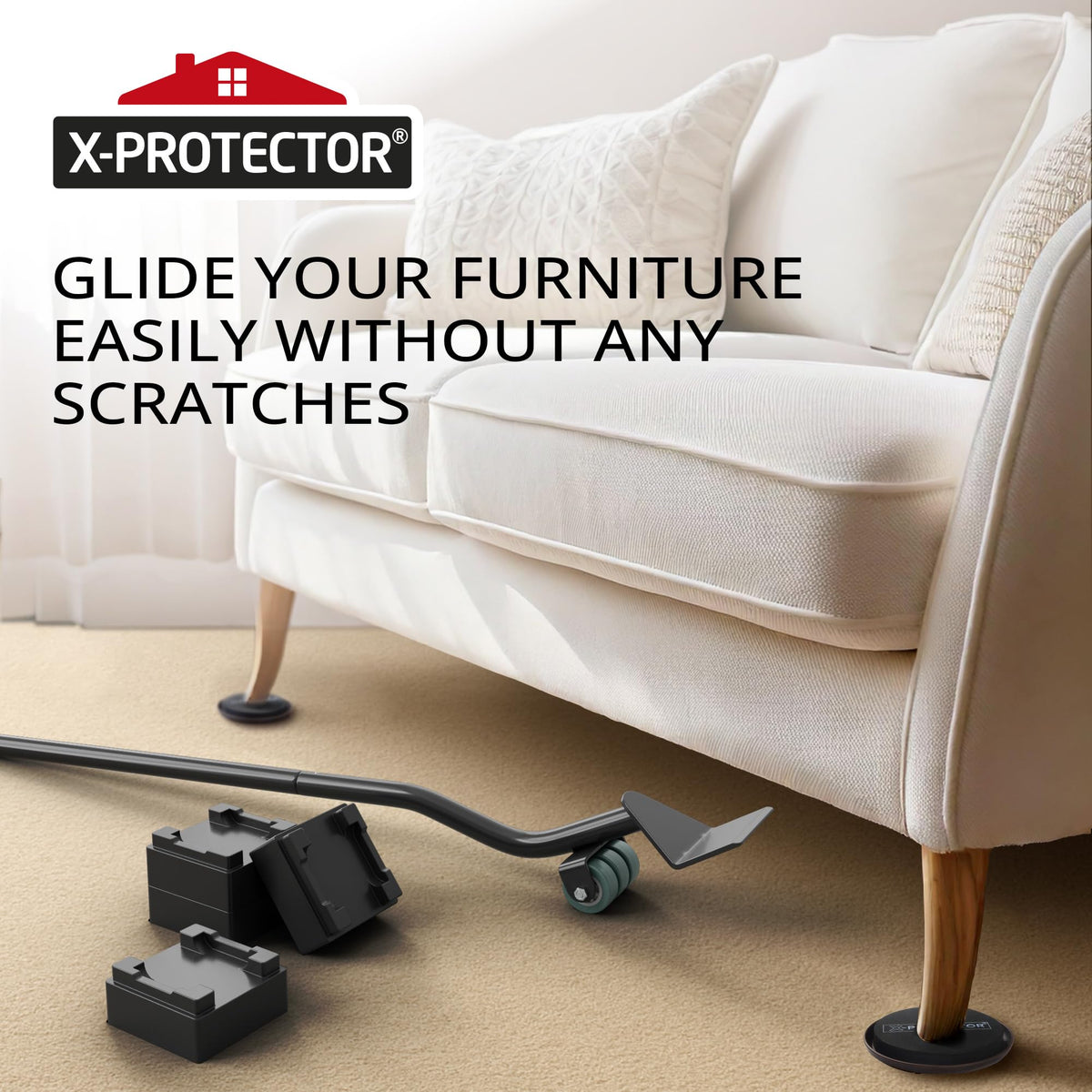 X-Protector complete moving set ready for quick rearrangement