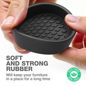 Convex inner design keeps various furniture legs stable on the cups.