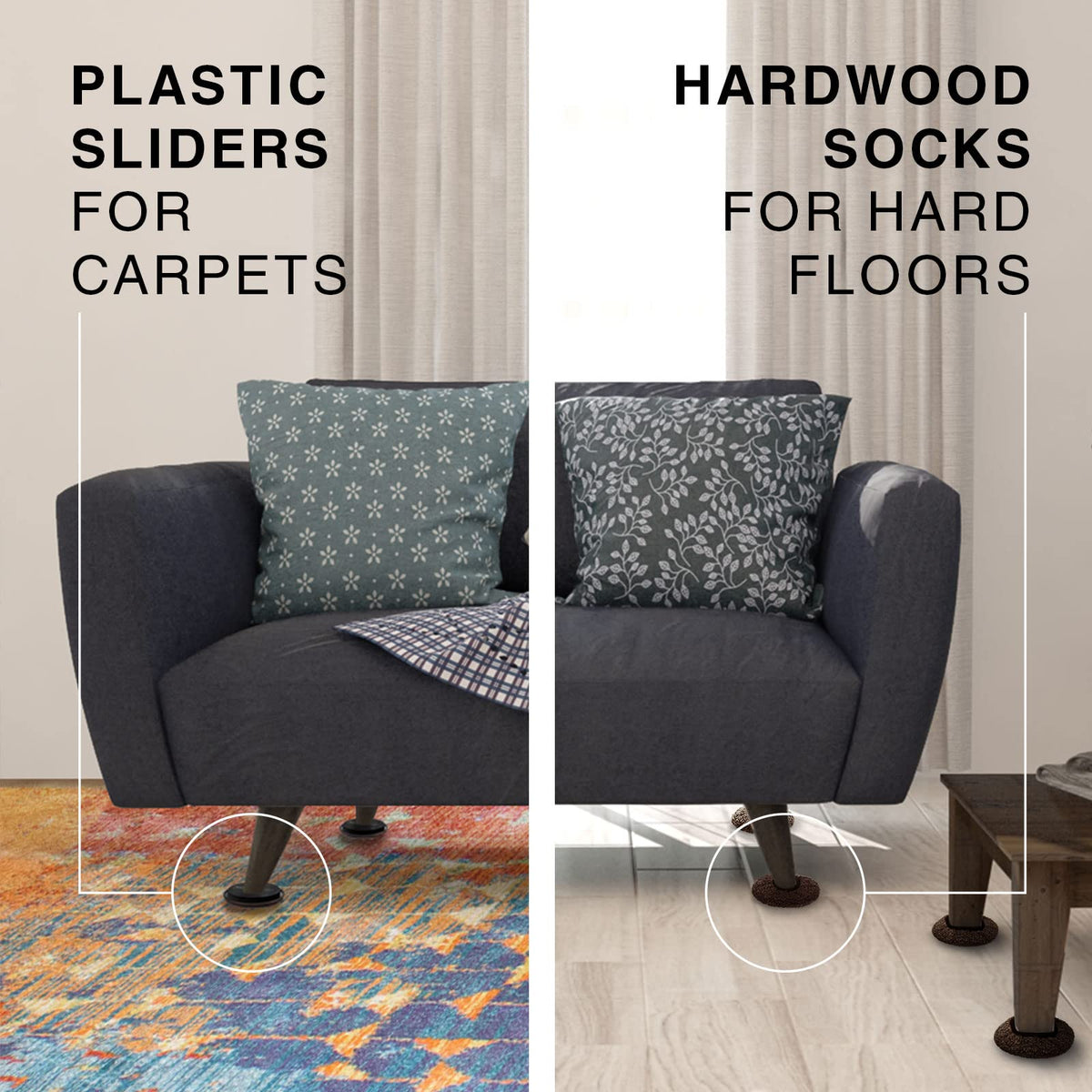 X-Protector 5in sliders simplify moving heavy furniture.