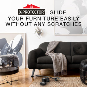 X-Protector in-action: easy furniture movement on hardwood floors.