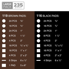 X-Protector quick stick pads for easy, tool-free installation