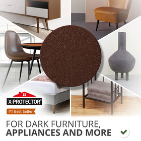 X-PROTECTOR felt pads in multiple sizes fit various furniture to prevent scratches.