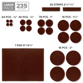 X-PROTECTOR pads compatible with wood, laminate, and tile surfaces for floor safety.