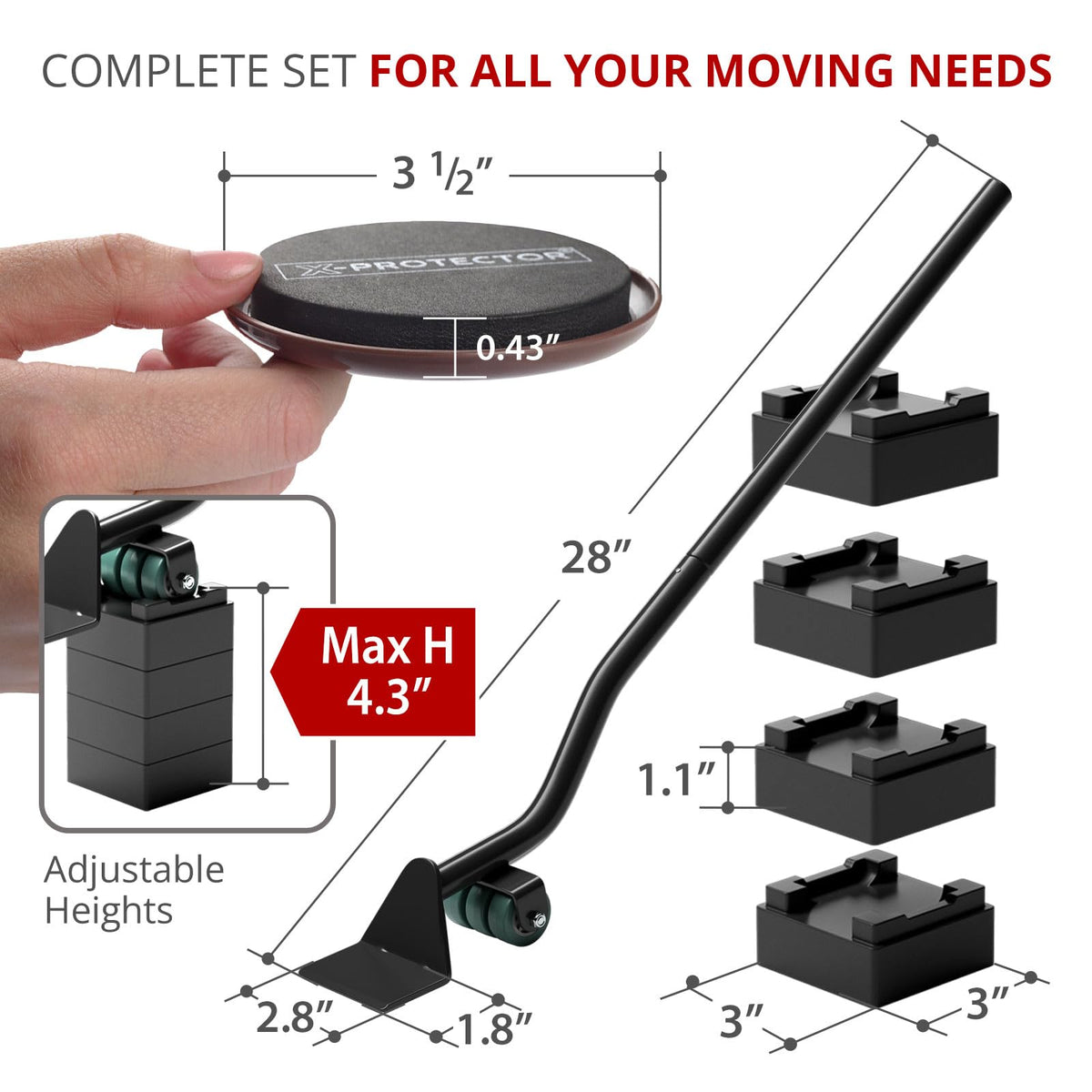 X-Protector heavy-duty lifter handle for safe furniture lifting