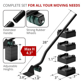 X-Protector lifter with demountable handle for quick setup and storage