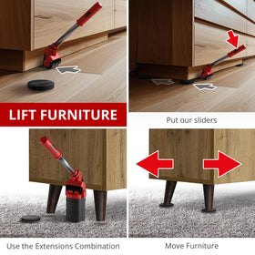 X-Protector Furniture Lifter Tool in action lifting a furniture edge