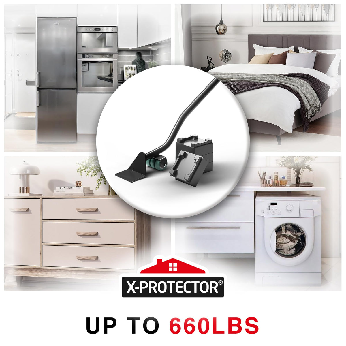 X-Protector lifter showing pads placement to protect floors during moves