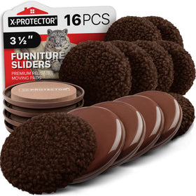 X-Protector furniture sliders 3.5-inch brown glide smoothly on carpet for easier moving
