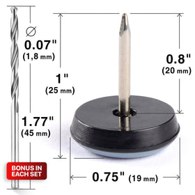 X-Protector glides on wood floor enable smooth movement and prevent scratches