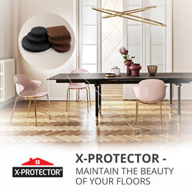 X-Protector easy-to-apply felt pads for heavy furniture legs