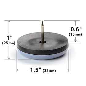 X-Protector nail-on chair glide installation shows secure attachment