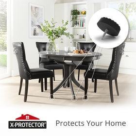 X-Protector outdoor patio feet resist sliding for stable outdoor furniture.