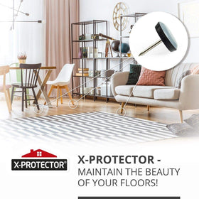 X-Protector smooth glides reduce noise and slips on various floor types.