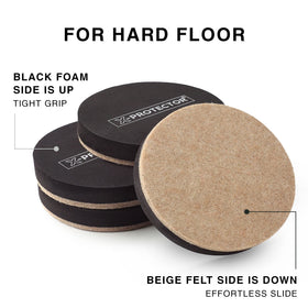 X-Protector rubber foam grip sliders secure furniture without slipping.