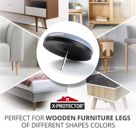 X-Protector teflon furniture pad close-up highlights smooth gliding