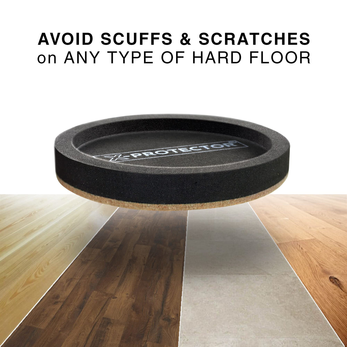 X-PROTECTOR thick felt and rubber foam for secure glide