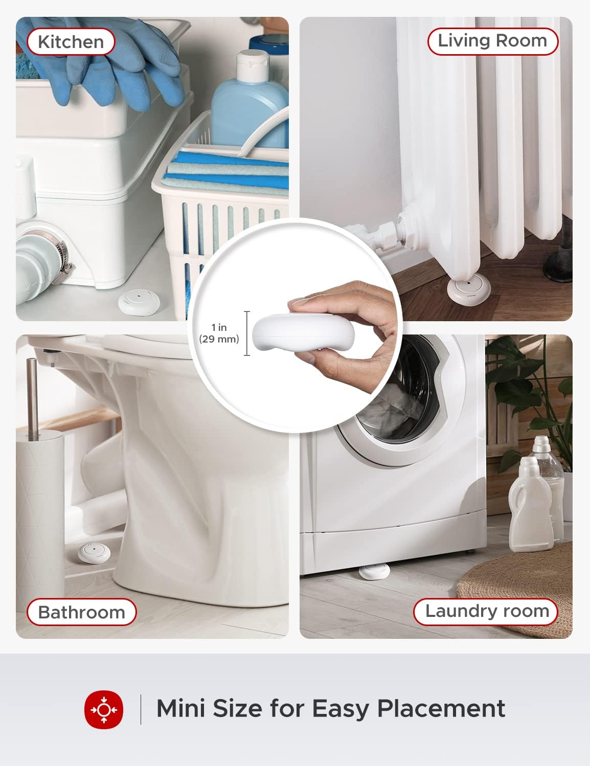 X-Sense SWS51 ideal for kitchens and baths with early moisture sensing.