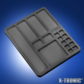 X-Tronic 3060-PRO helping hands stabilizing small components.