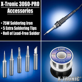 X-Tronic 3060-PRO solder sucker for clean joints.