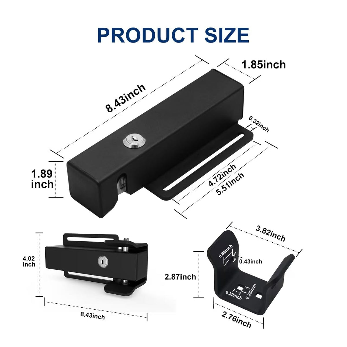 X X-HOUSE gate lock installed on a swing gate demonstrating easy operation.