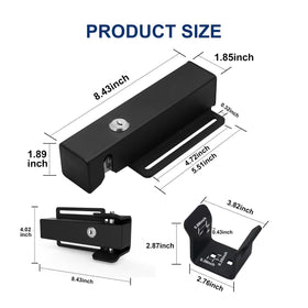 X X-HOUSE gate lock installed on a swing gate demonstrating easy operation.