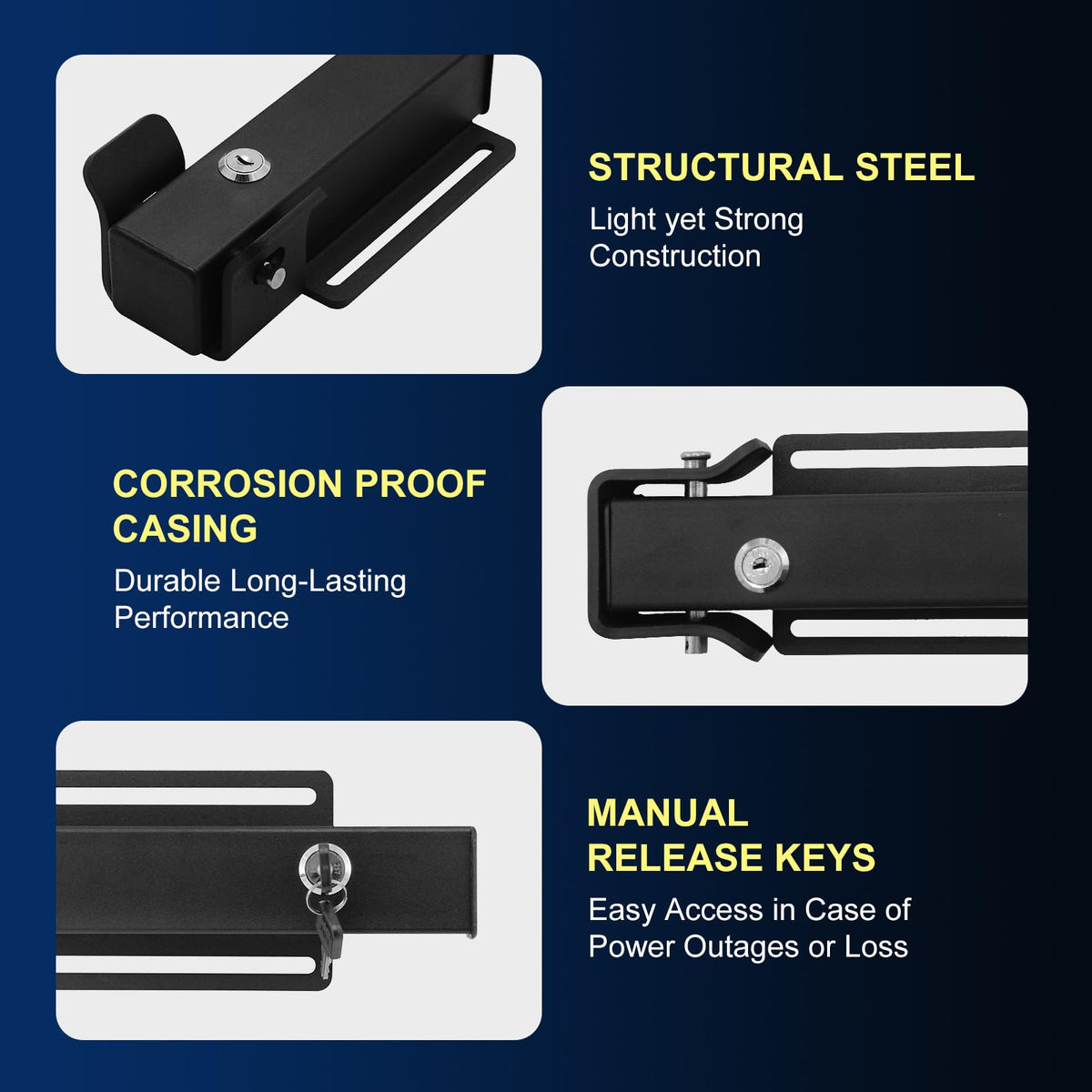 X X-HOUSE lock surface with durable plastic-sprayed finish.