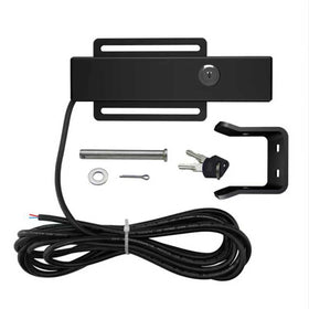 X X-HOUSE universal gate lock front view, compact and versatile for swing gates.
