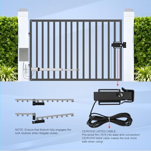 X X-HOUSE gate lock weather-ready for year-round use.