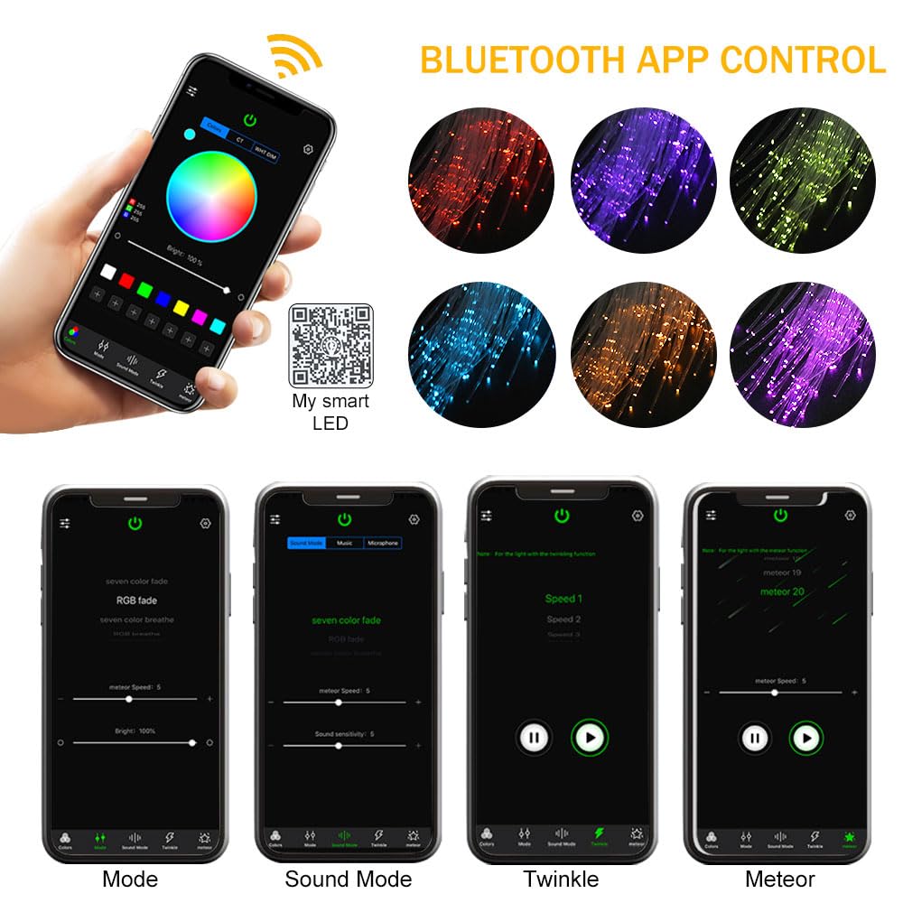 XAEIOW sound-activated mode makes the stars dance to music
