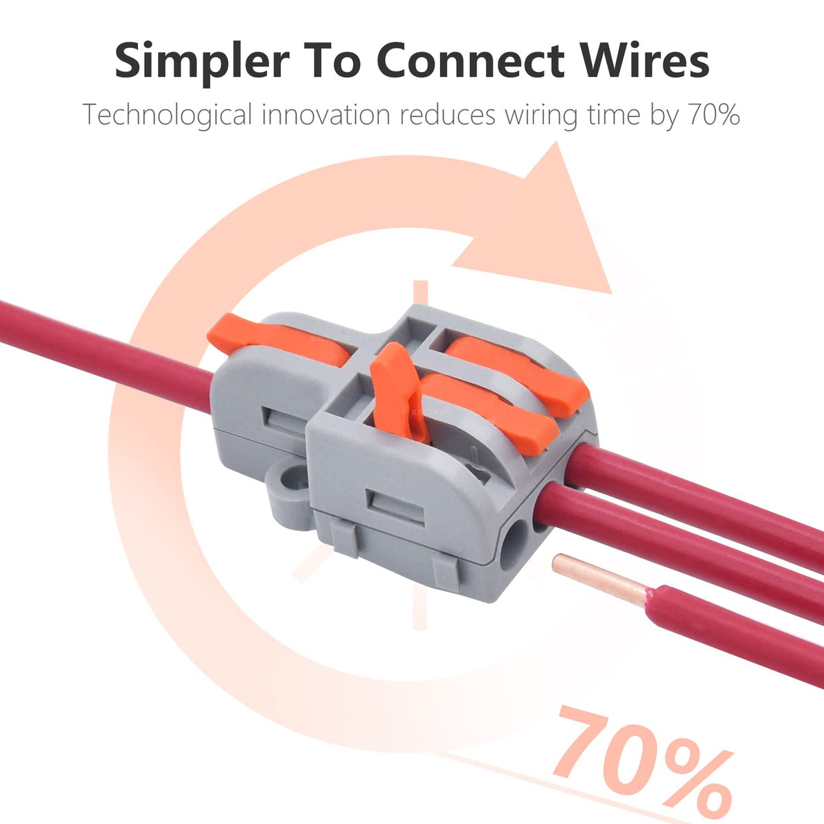 XALXMAW lever connector 1in-2out: versatile, quick wire joins for control panels.