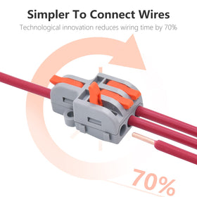XALXMAW lever connector 1in-2out: versatile, quick wire joins for control panels.