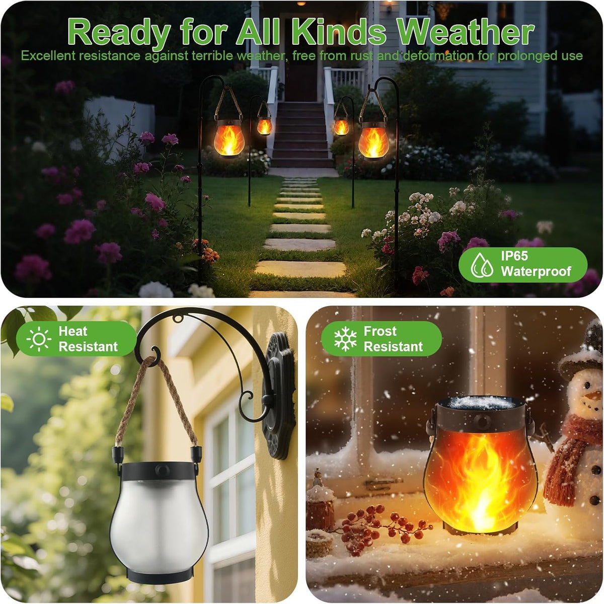 Xavbrysw lightweight lanterns are easy to place on patios, paths, or porches.