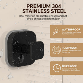 XCIXCI removable no-drill suction hook for easy repositioning without wall damage.
